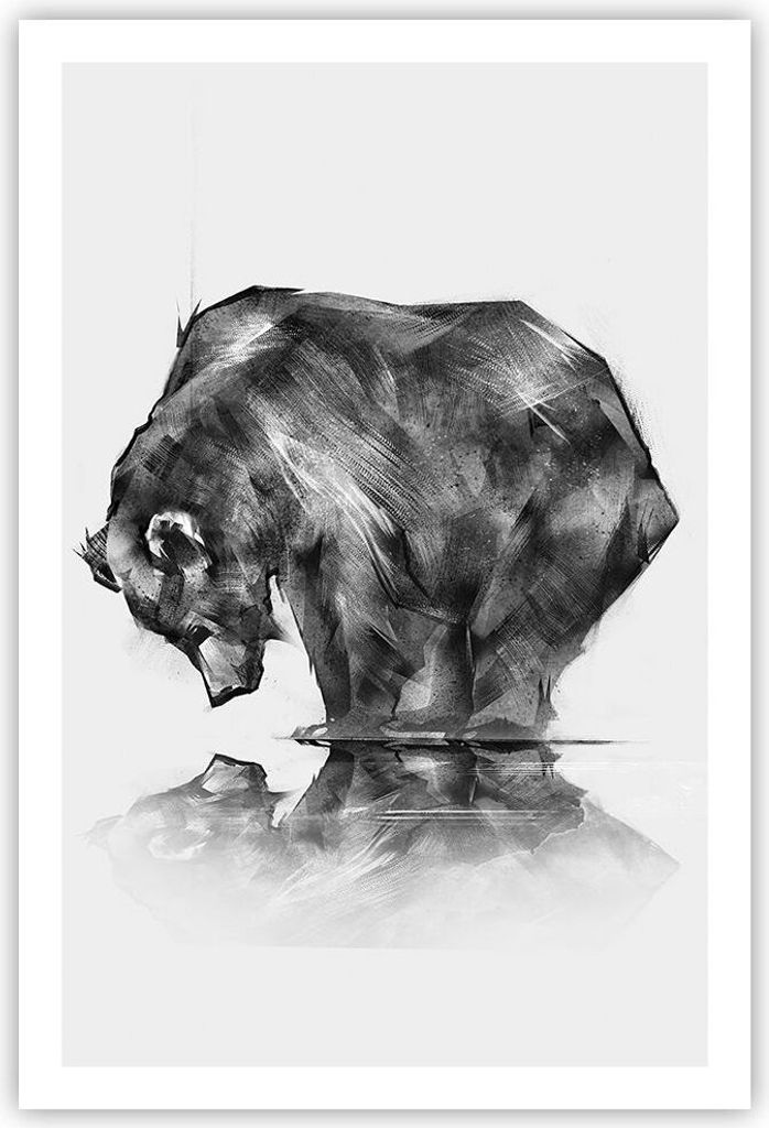 Poster - Poster ohne Rahmen - Bär Tier - 61x91,5 cm - Wand Produktbild 