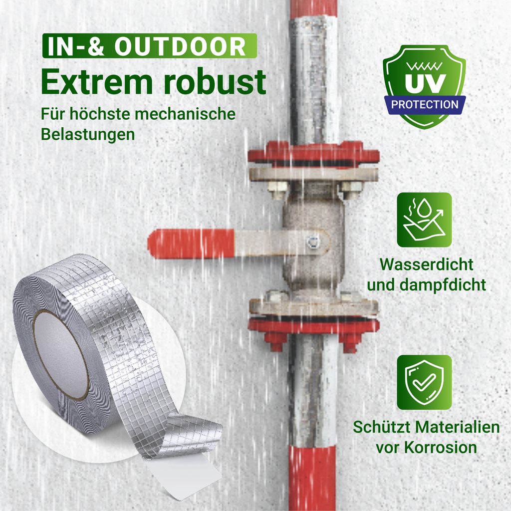 Aluminium Klebeband netzverstärkt 43mm x 20m Produktbild 4