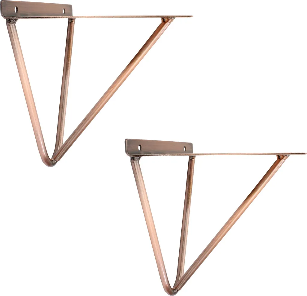Offerta 2 Pezzi Supporto Mensola FHAIN Oro Rosa Antico Berlin