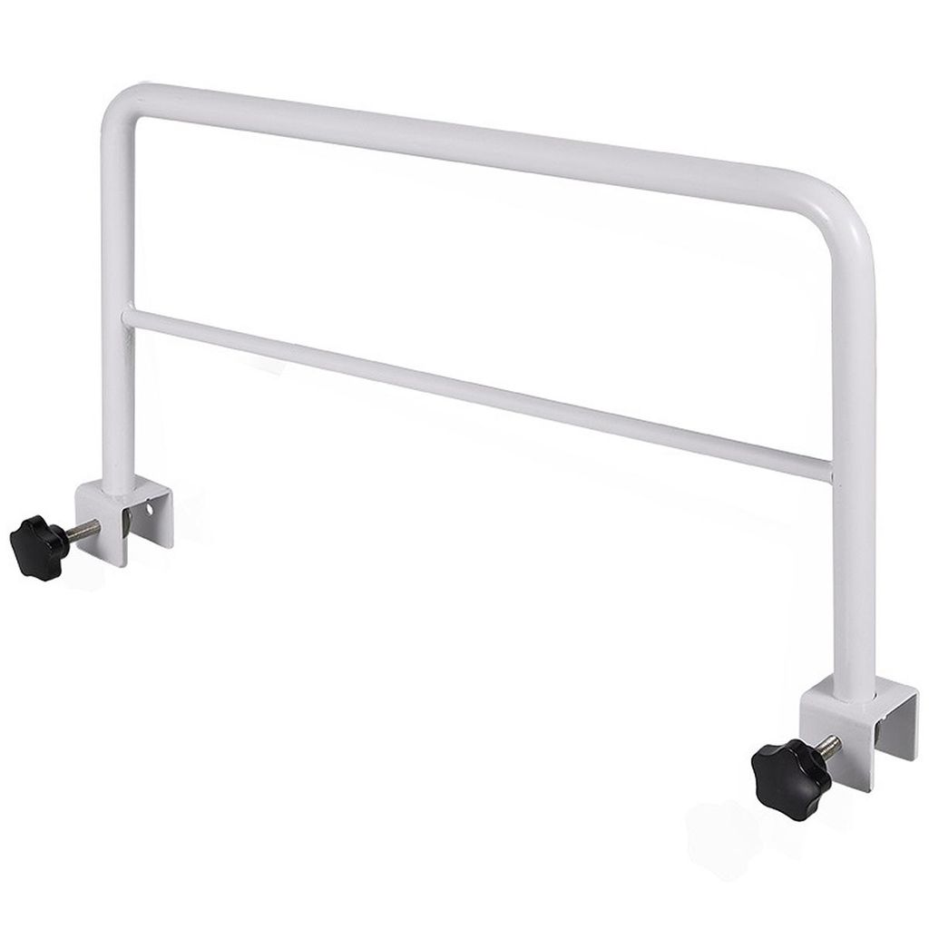 Kohlenstoffstahl Bettschutzgitter 50x30cm ohne Bohren für 18-44mm Bettrahmen Senioren Kinder Sicherheit weiß
