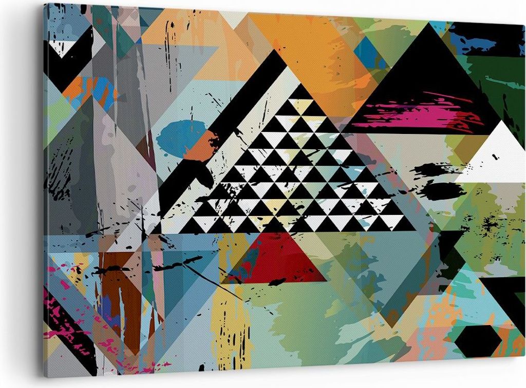Bild auf Leinwand - Leinwandbild - Abstraktion modern - 100x70cm - Wand Bild - Wanddeko - Leinwanddruck - Bilder - Kunstdruck - Wanddekoration - Le...