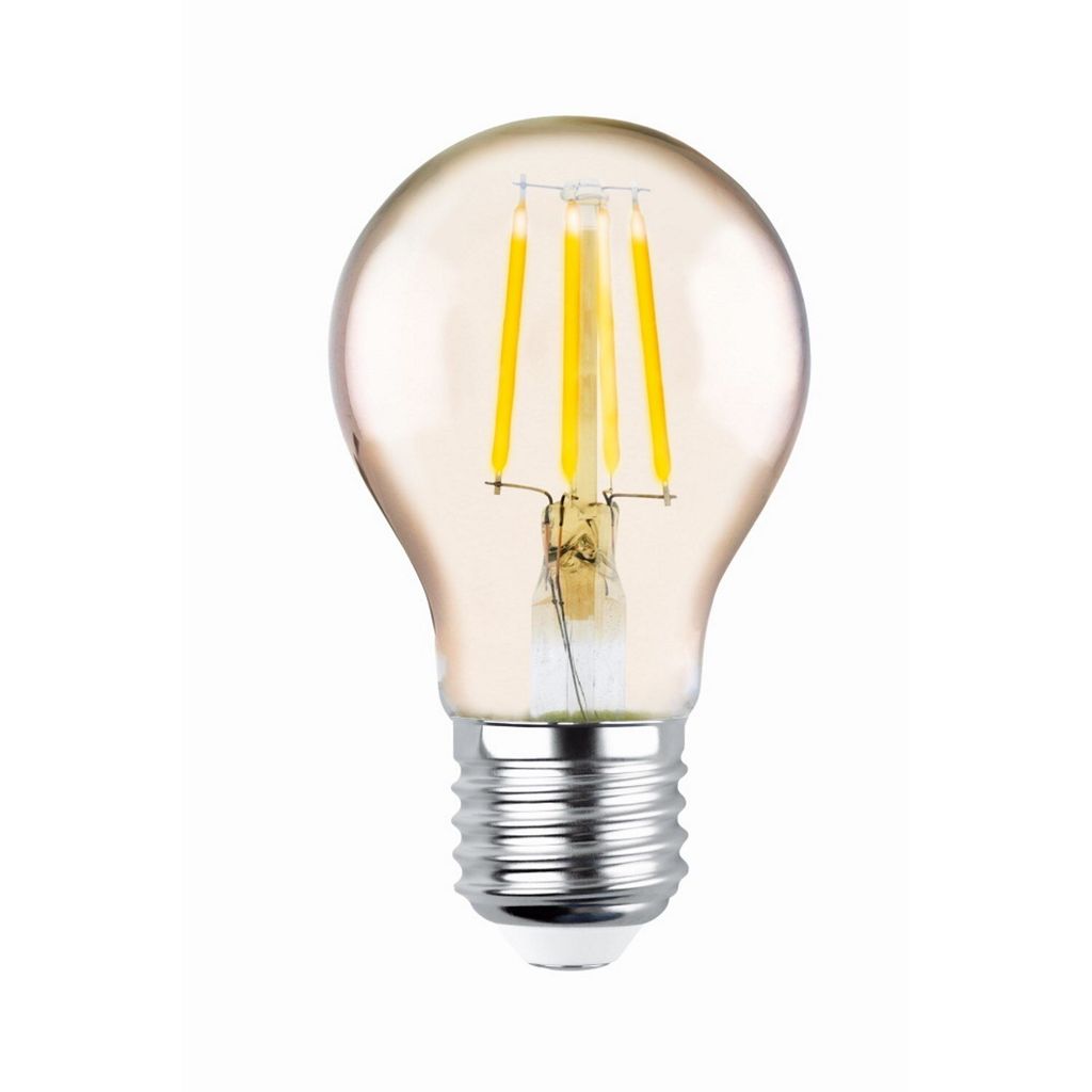 E27 4W LED Filament Lampe Vintage Glühbirne 400 LM Warmweiß 2200K A60 Gold 6x Stück