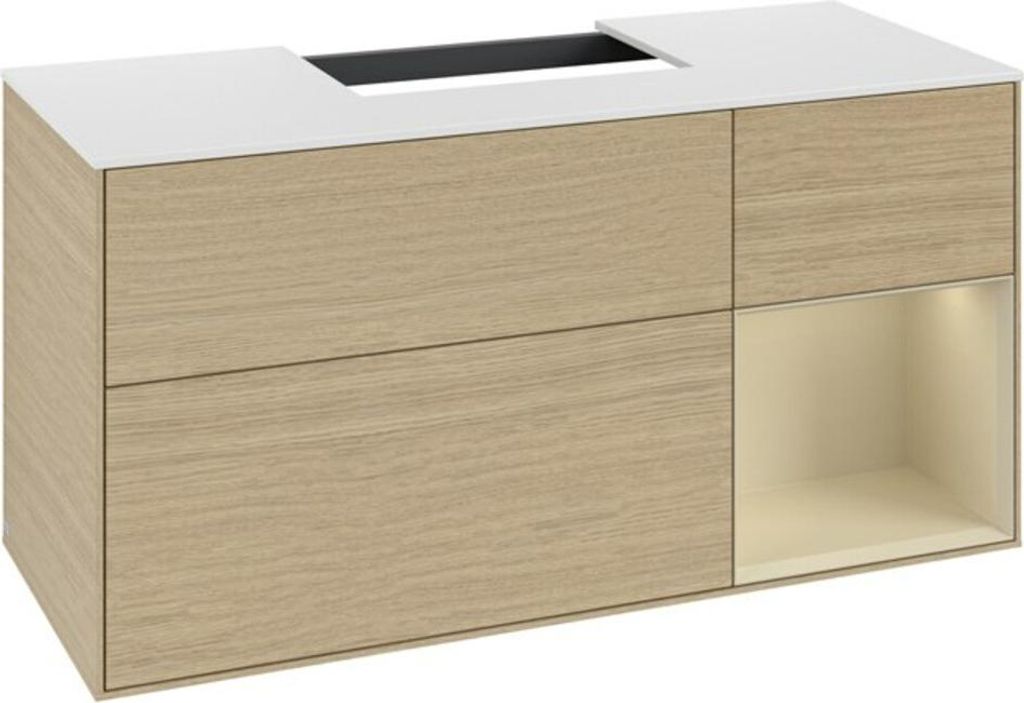 V&B Waschtischunterschrank Finion 120cm, Pl w m, Rg re si Gr m Lac, Oa ven