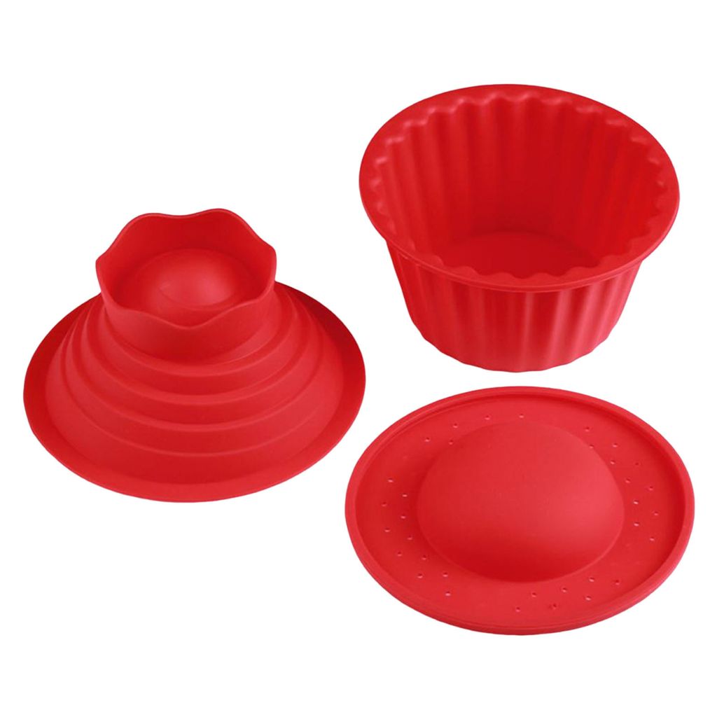 3-teiliges Kuchenformen-Set, antihaftbeschichtet, leicht zu entformen, weiche Textur, reißfest, Back-Silikon, Big Top, riesige Cupcake-Fondant-For...