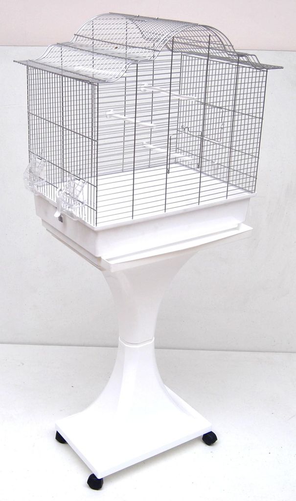 ZooPaul Vogelkäfig Aufzuchtkäfig – Weiß, 54x39x47 Cm, Mit Trenngitter, 4 Sitzstangen, 2 Näpfe Und Schublade Für Einfache Reinigung Vogelzucht Käfig Weiß