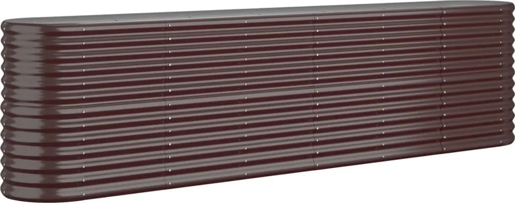 Carré potager surélevé 260x40x68 cm pour légumes et fleurs, acier