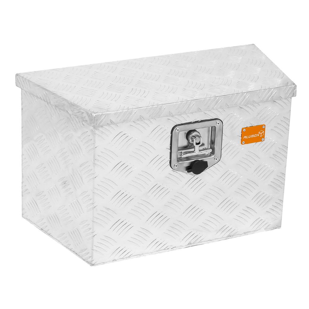 ALUBOX Deichselbox - Anhänger Kiste - Riffelblech 62 x 36 x 29 cm - wasserabweisend staubdicht abschließbar