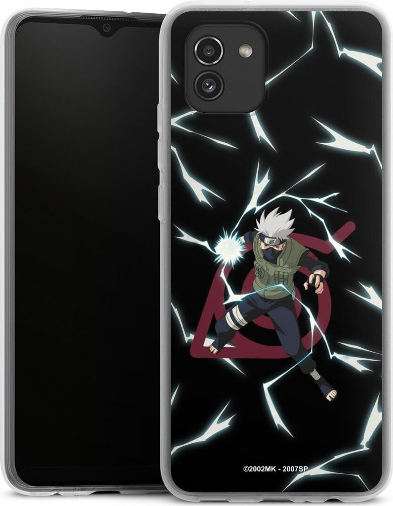 DeinDesign Handyhülle für Samsung Galaxy A03 Silikon Hülle Case Smartphone Schutzhülle Naruto Shippuden Offizielles Lizenzprodukt Kakashi
