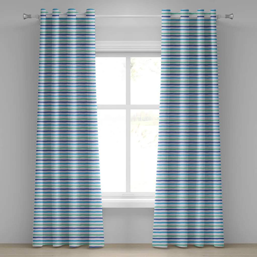 Tende Decorative ABAKUHAUS 2 Pannelli 280x245 Blu Minimal