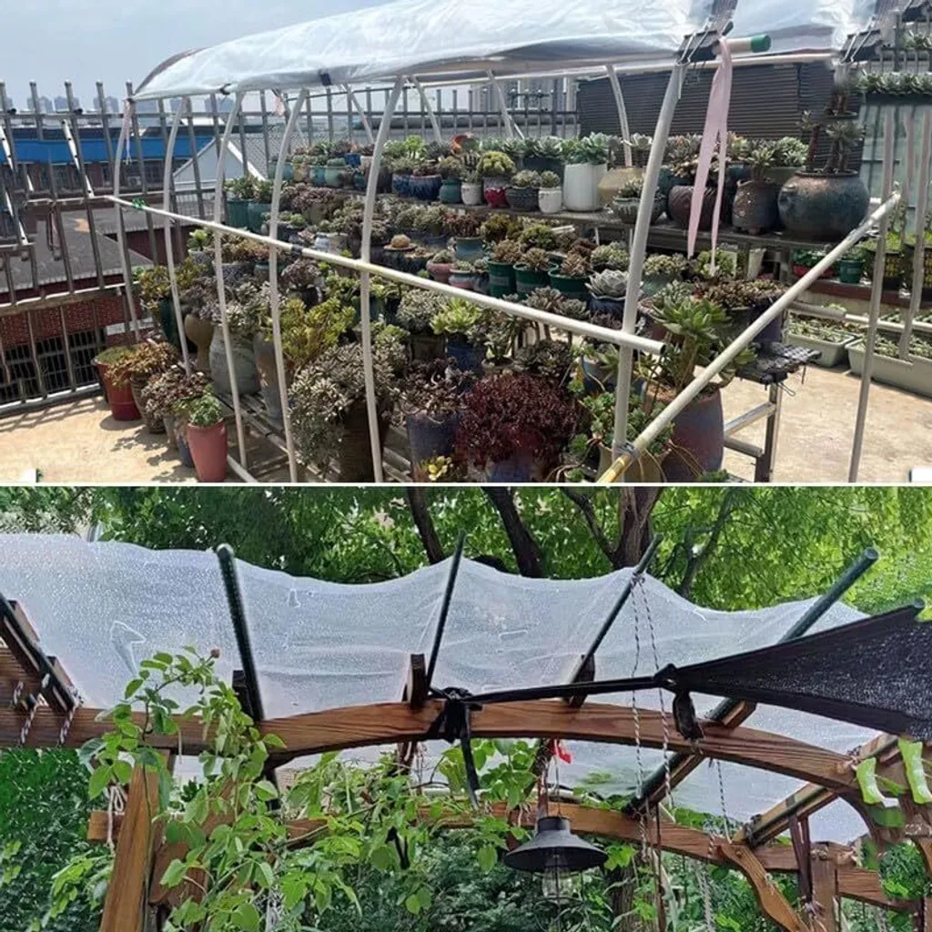 Bâche transparente étanche avec œillets 2mx4m pour jardin et balcon - 10