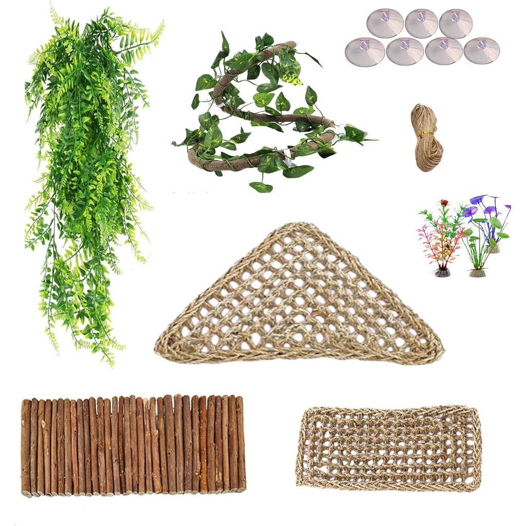 Terrarium Kletterzubehör 10er Set, natürliche Seegras Produktbild 