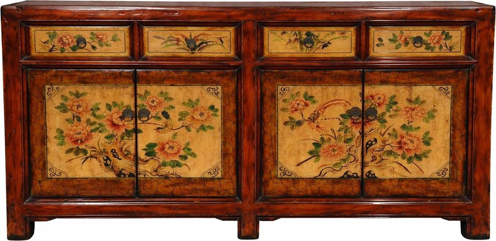 Fine Asianliving Chinesische Kommode chinesisches Sideboard chinesischer Schränke China Möbel Schrank Orientalischer Asiatischer 159x83x42