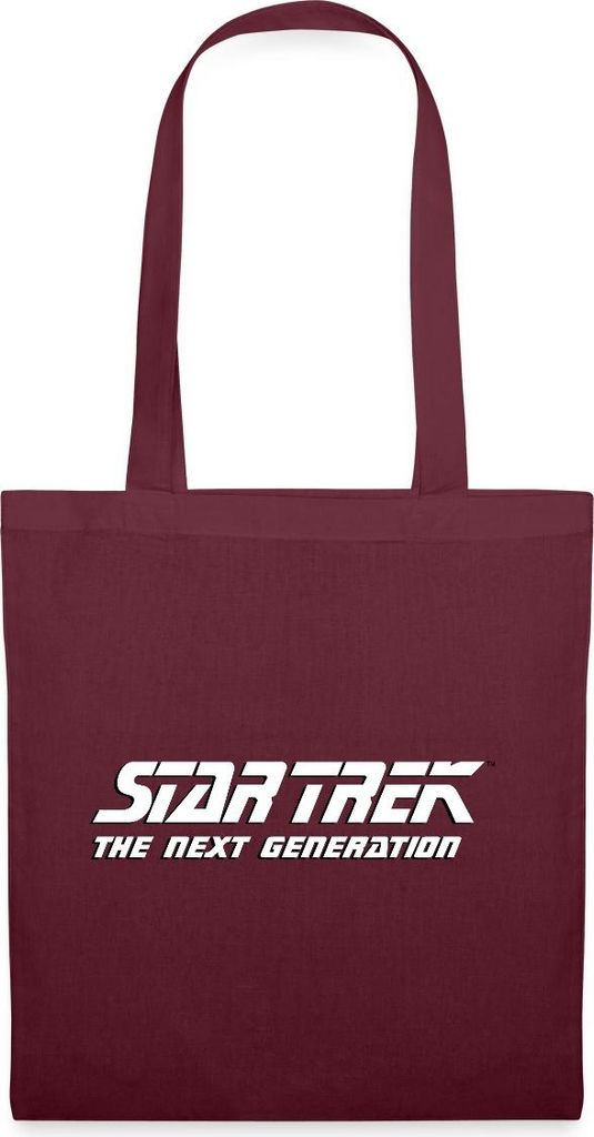 Spreadshirt Star Trek The Next Generation Logo Stoffbeutel, One size, Burgunderrot