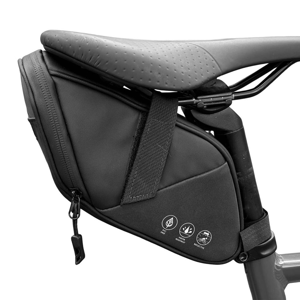 Fahrradsatteltasche, wasserabweisende Fahrradsatteltasche unter dem Sitz, Fahrradsatteltasche für Mountainbikes und Pendlerräder, 1 l