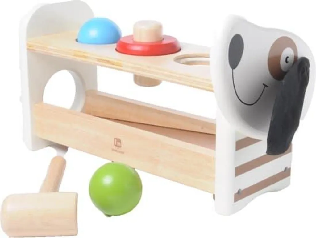 Bongers Toy I'm Doggy : Banc à marteler en bois robuste pour enfant