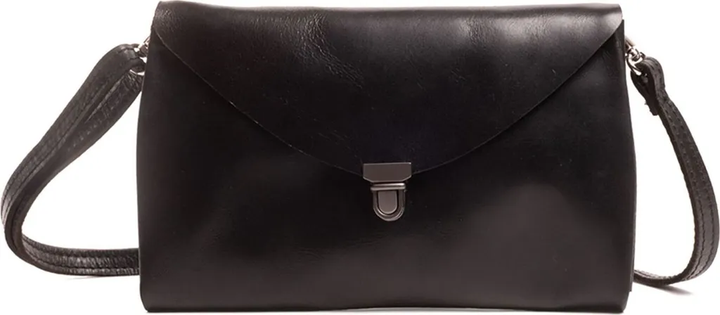 Borsa Donna HAROLD'S Fold Handbag - Pelle Nera Conciata al Vegetale