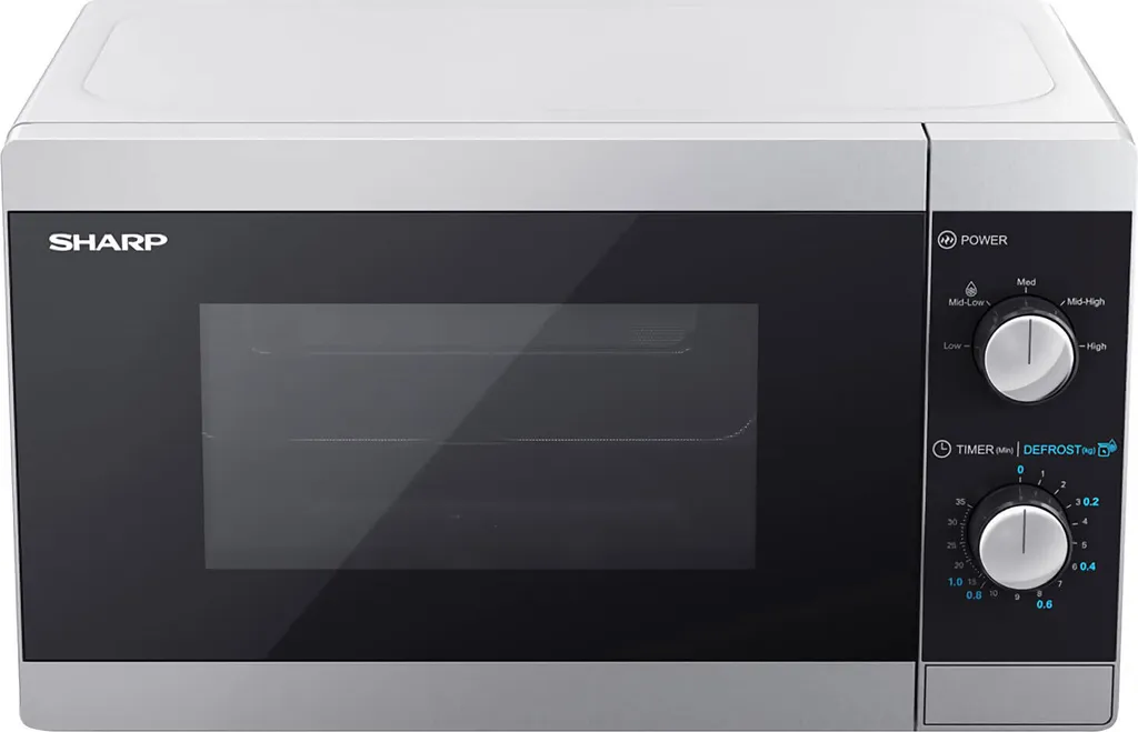 Micro-ondes Sharp 800W avec 5 Niveaux de Puissance et Plateau 25cm