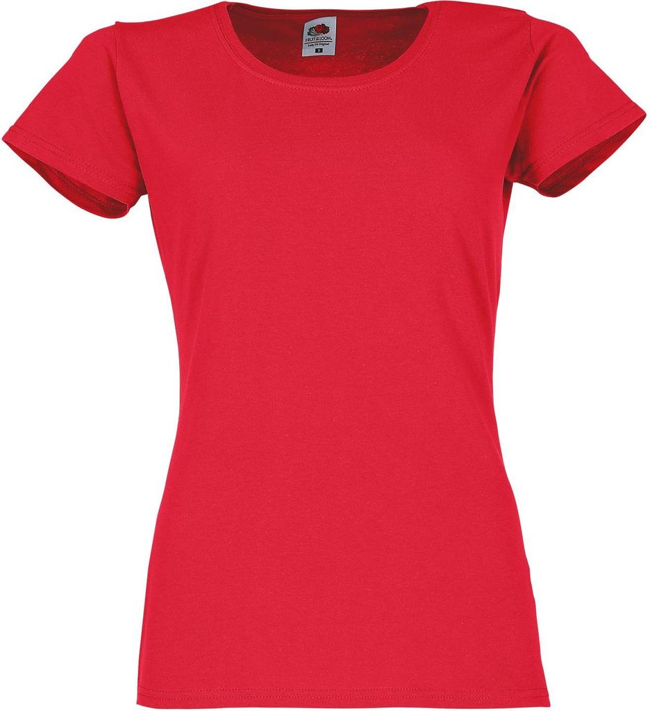 Fruit of the Loom Ladies Original T-Shirt Farbe: rot Größe: 2XL