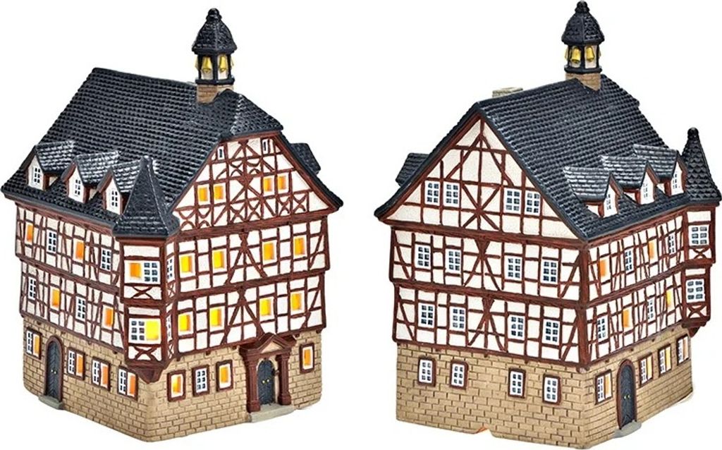 Wurm - Lichthaus Windlicht Handbemalt Rathaus Grünberg Produktbild 