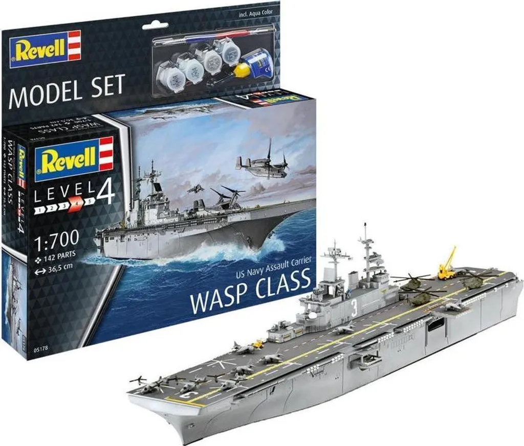Construire le Porte-avions US Navy WASP Class 1:700 Revell - Maquette Pro