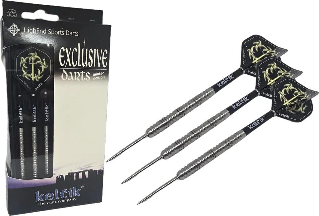 Fléchettes Steeldart Keltik Corvin 22g Silver 90% Tungstène de Précision - 2
