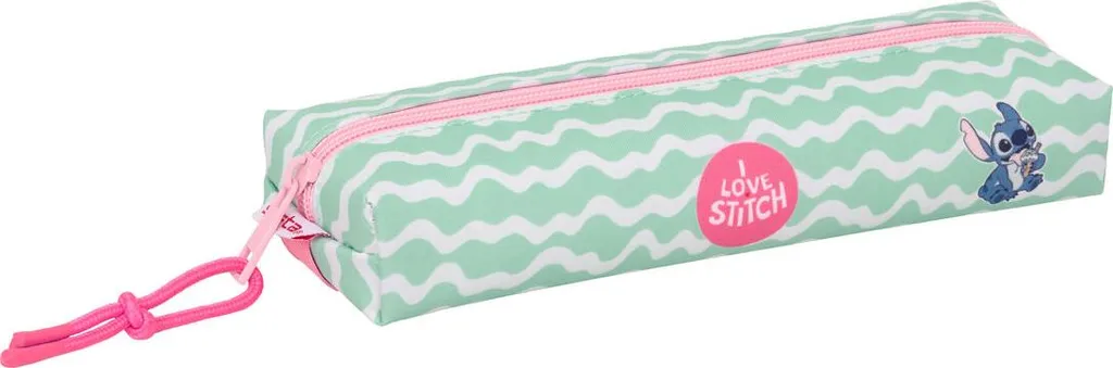 Trousse Scolaire Stitch Ice Cream Rose - Fourre-tout Compact 22 cm Pratique