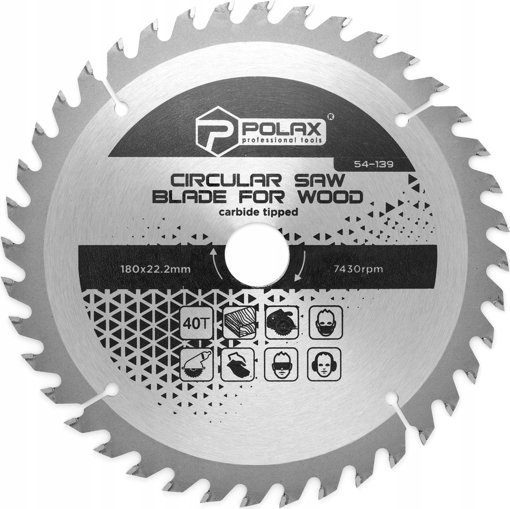 Sägeblatt für Holz 180 x 22,2/20 40Т Polax Produktbild 