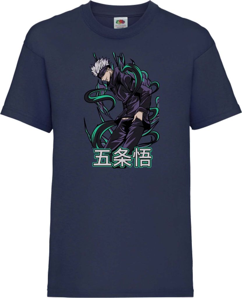 Kinder T-Shirt Jujutsu Kaisen, 9-11 Jahr - 140 / Dunkelblau