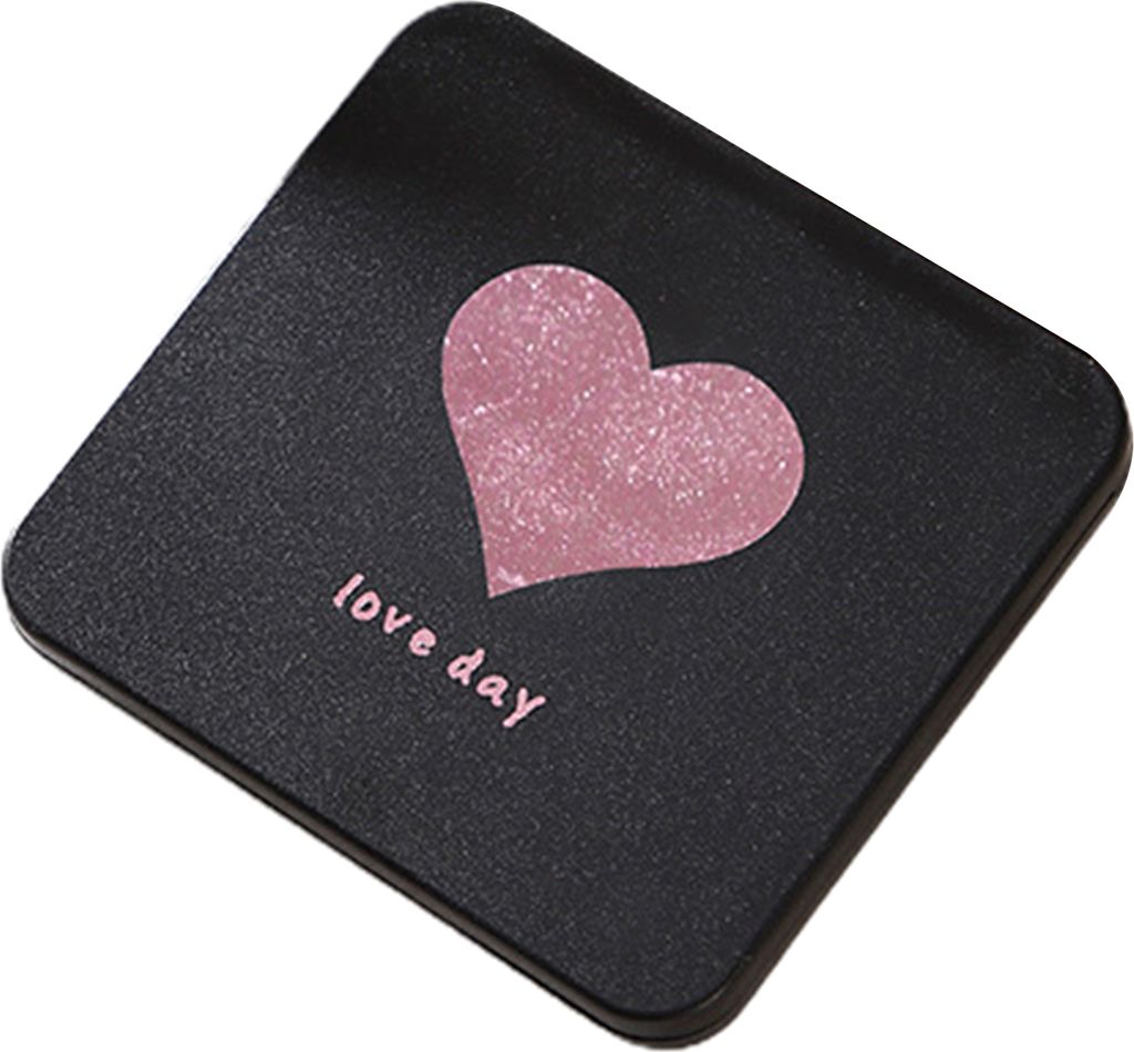 Make-up-Spiegel falten faltbare tragbare doppelseitige quadratische Waschkörper Make-up Clear Cat Head Head Head Drucken Taschenspiegel für die R...