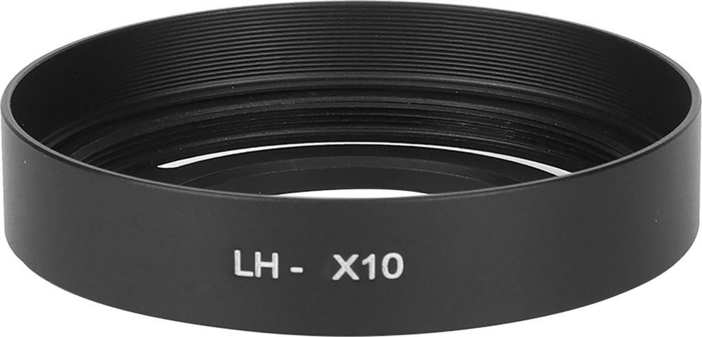 LHX10 Schönes Aussehen hohl Metallkompakt abtrennbare Kamera -Objektivhaube für Fuji x10/x20/x30 (schwarz)