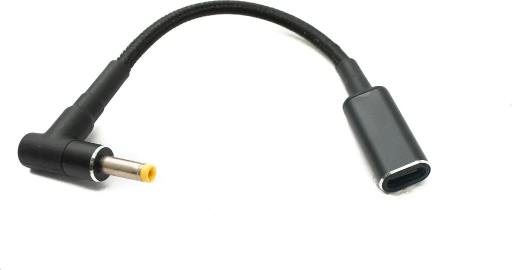 Cavo SYSTEM-S DC 4.0x1.7mm a USB-C | 20V 15cm Nylon Intrecciato - 1
