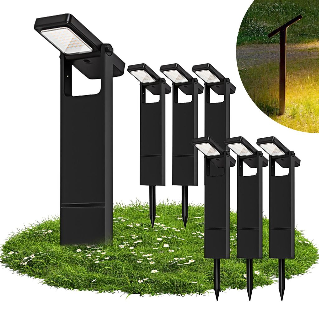 6 kusov LED solárnych lámp pre vonkajšie solárne svetlá Obrázok produktu 