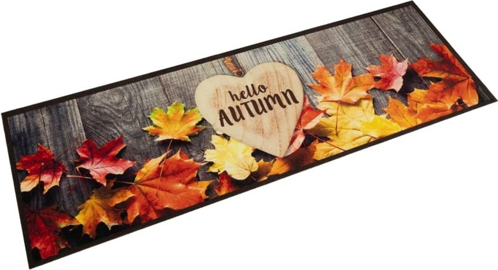Küchenteppich Waschbar Herbst 45x150 cm Samt