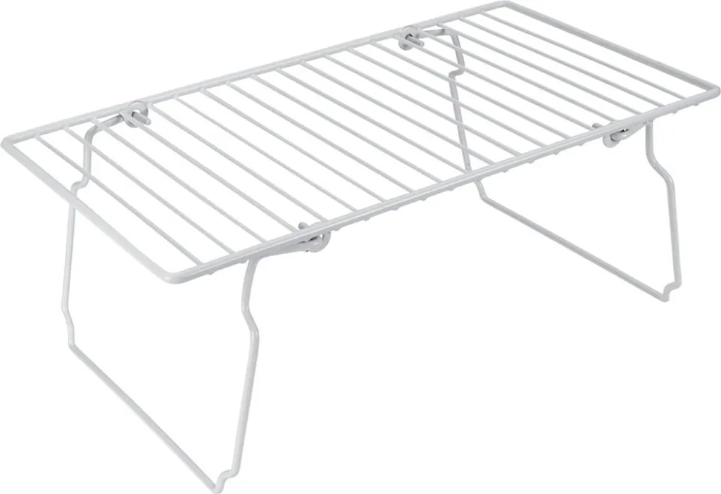Insert d'armoire pliable gris en métal : étagère de rangement modulable - 2