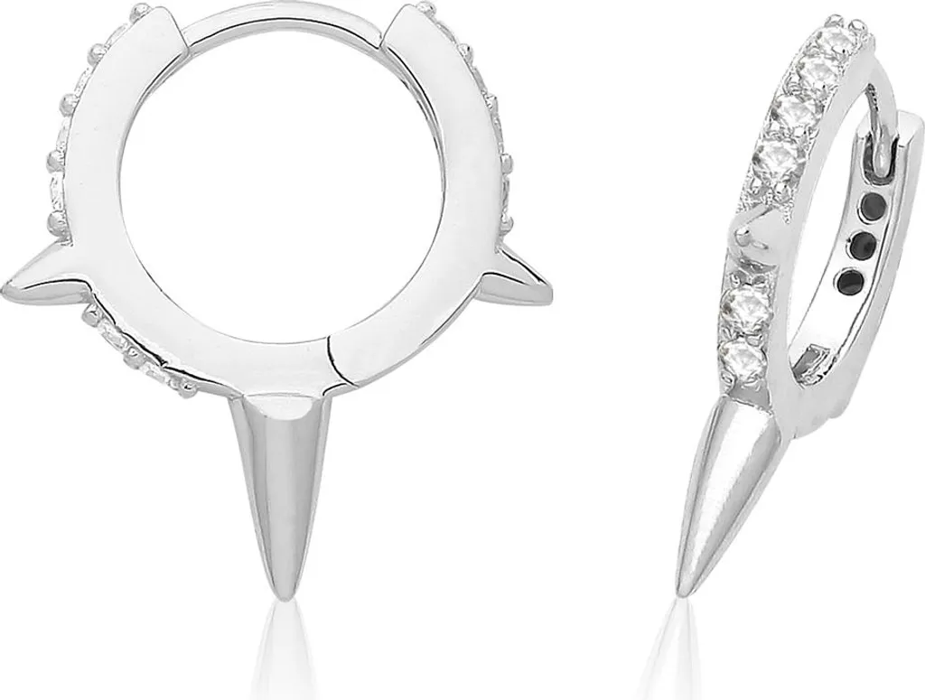 Boucles d'Oreille Discrètes pour le Travail en Argent et Zirconium