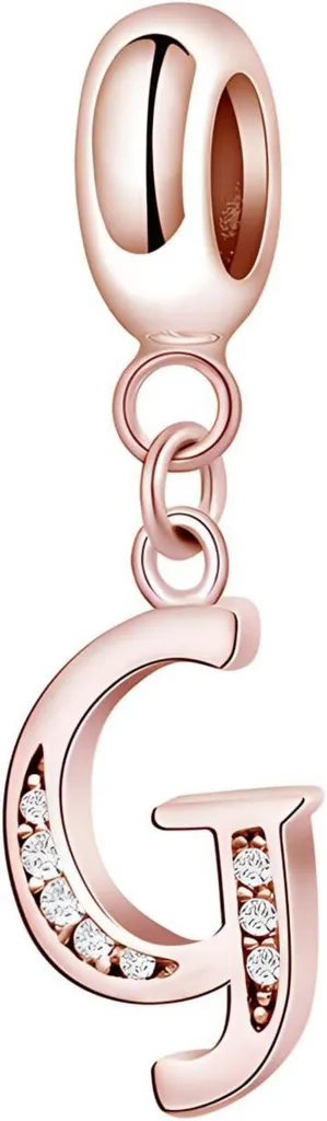 Pendentif Lettre en Argent 925 Symretie pour Bracelet Type Européen