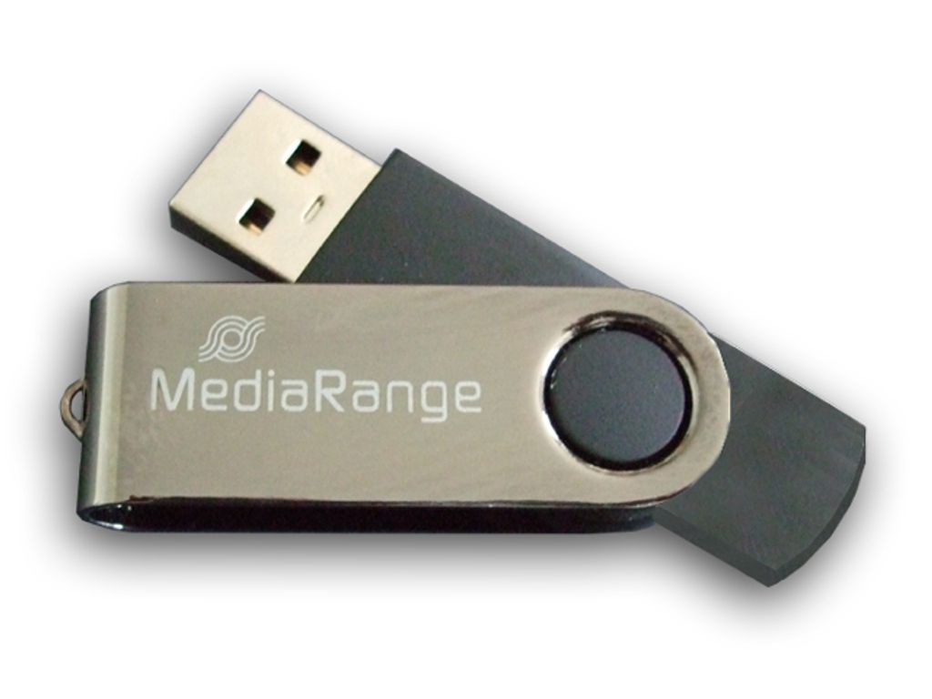STICK 4GB MEDIARANGE MR907 B - Schwarz - Silber Produktbild 