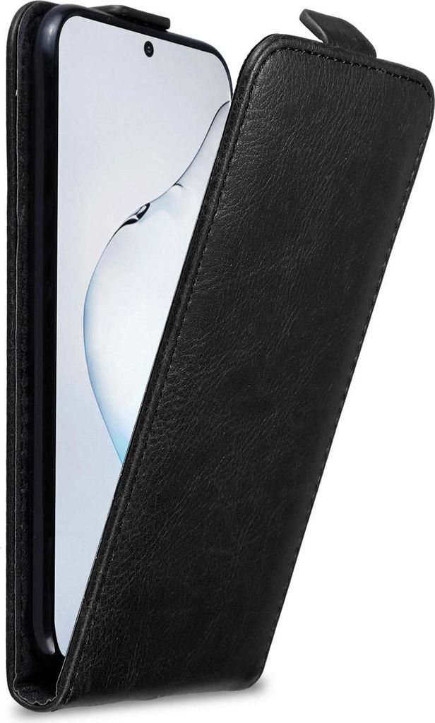 Cadorabo Hülle für Samsung Galaxy NOTE 10 PLUS Schutz Hülle in Schwarz Flip Etui Handyhülle Case Cover