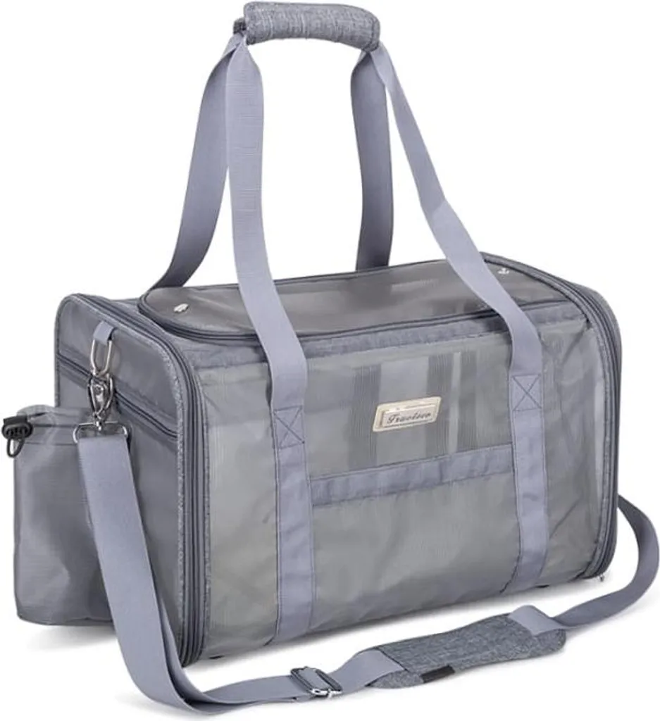 Trasportino Morbido Truelove Grigio: Borsa Viaggio Cane e Gatto
