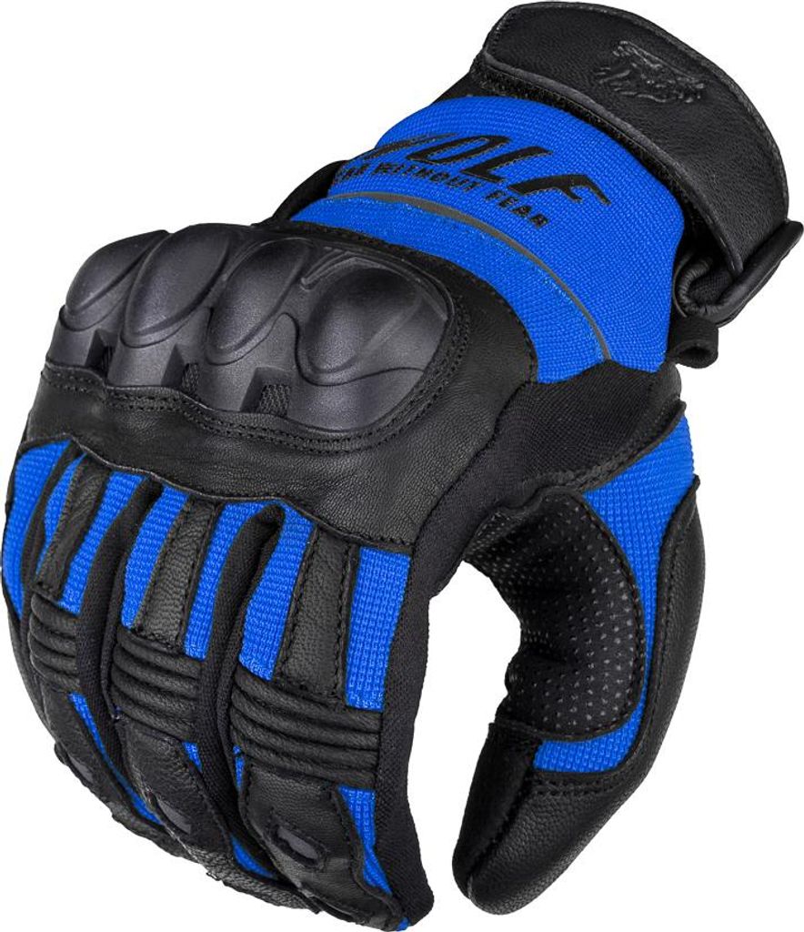 Wolf Herren Motorradhandschuhe Pro-X Blau S