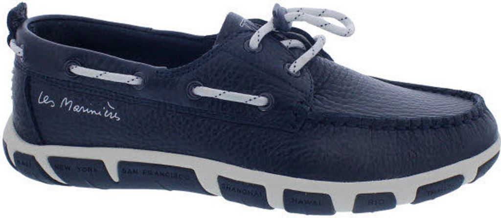 TBS Bootsschuh Janaele F7H92, Dream Cruiser Glattleder, Blau-Weiß, Wechselfußbett, Schnellverschluss 37