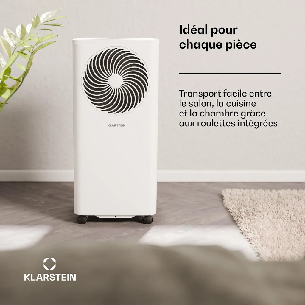 Klarstein Climatiseur Mobile 9000 BTU - Clim Portable Connectée IoT Blanche - 4