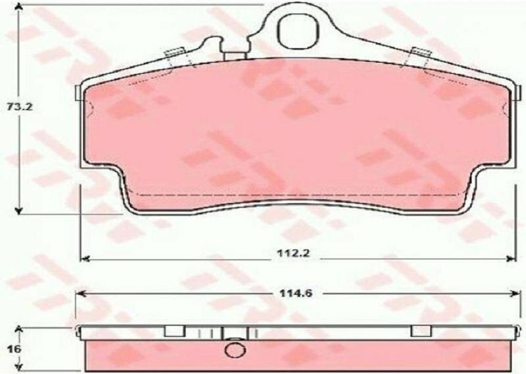 Trw Bremsbelagsatz, Scheibenbremse Hinterachse GDB1395