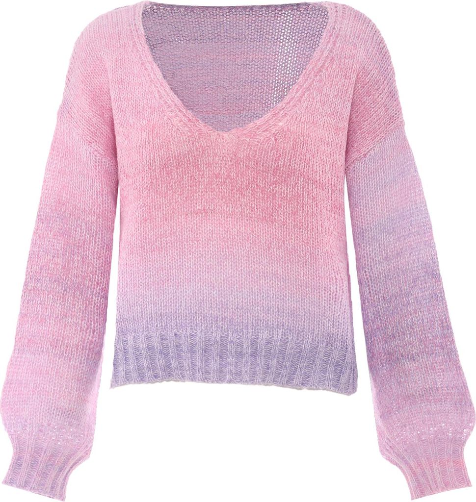 Sookie damen pullover - lila wollweiss, XL/XXL