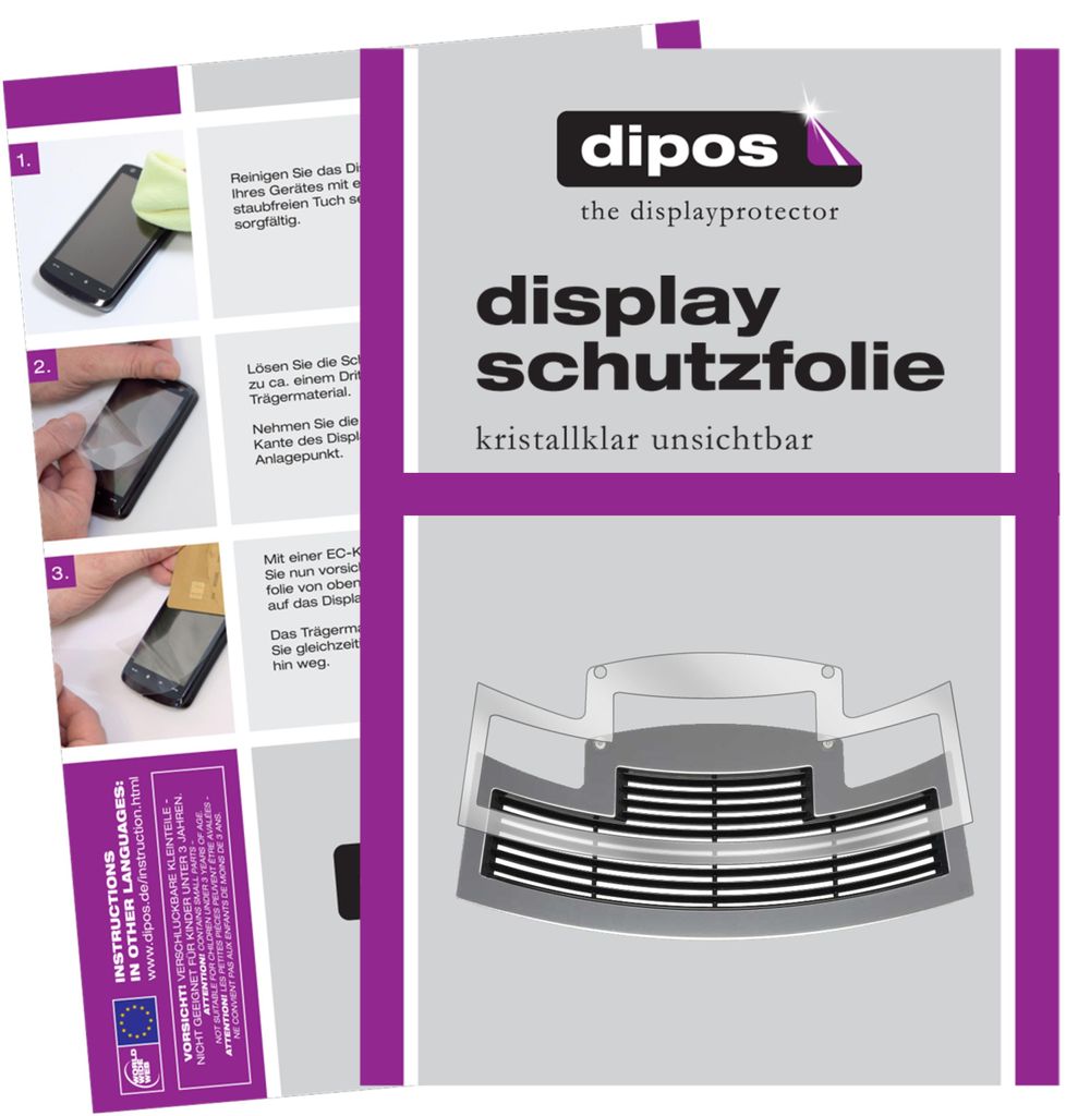 2x Schutzfolie für Jura E60 ab 2015 Tropfblech klar Displayschutzfolie Display