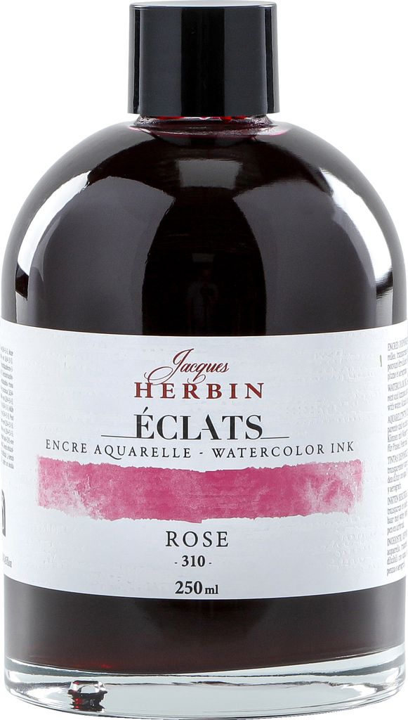 Jacques Herbin 2x Aquarelltine Éclats, Flasche 250ml - Rosa 18310T