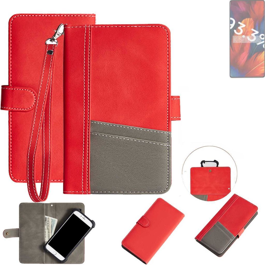 K-S-Trade Handy Schutzhülle für Xiaomi Redmi Note 13 LTE Hülle Portemonnee Brieftasche Klapphülle Kartenfächer Flip Wallet Case Etui