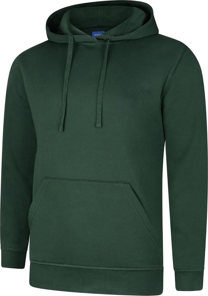 Uneek Deluxe Kapuzensweatshirt UC509 flaschengrün L