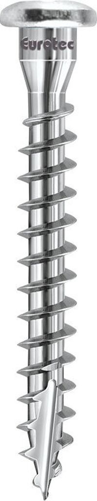 Eurotec Winkelbeschlagsschraube, Stahl blau verzinkt - Größe: 5,0 x 50 mm - Menge: 250 Stück