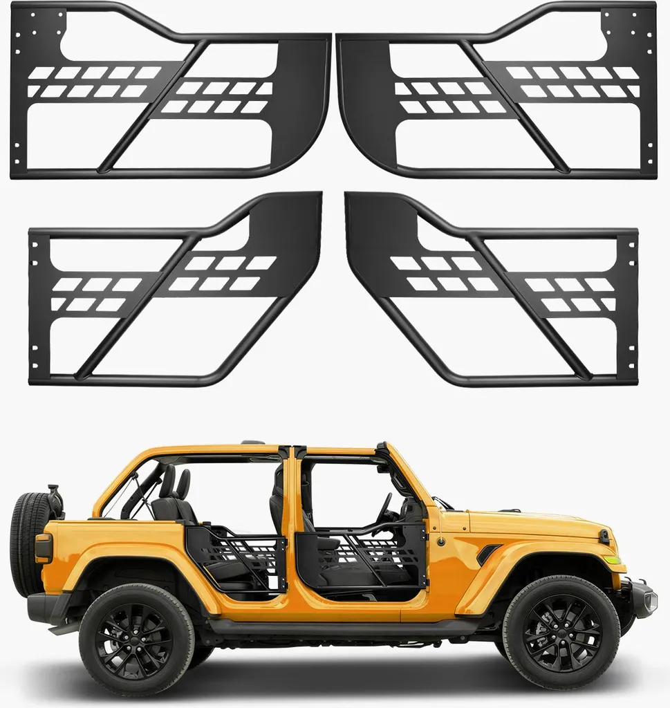 Portes tubulaires anti-bruit pour Jeep Wrangler JL - Kit complet 4 portes
